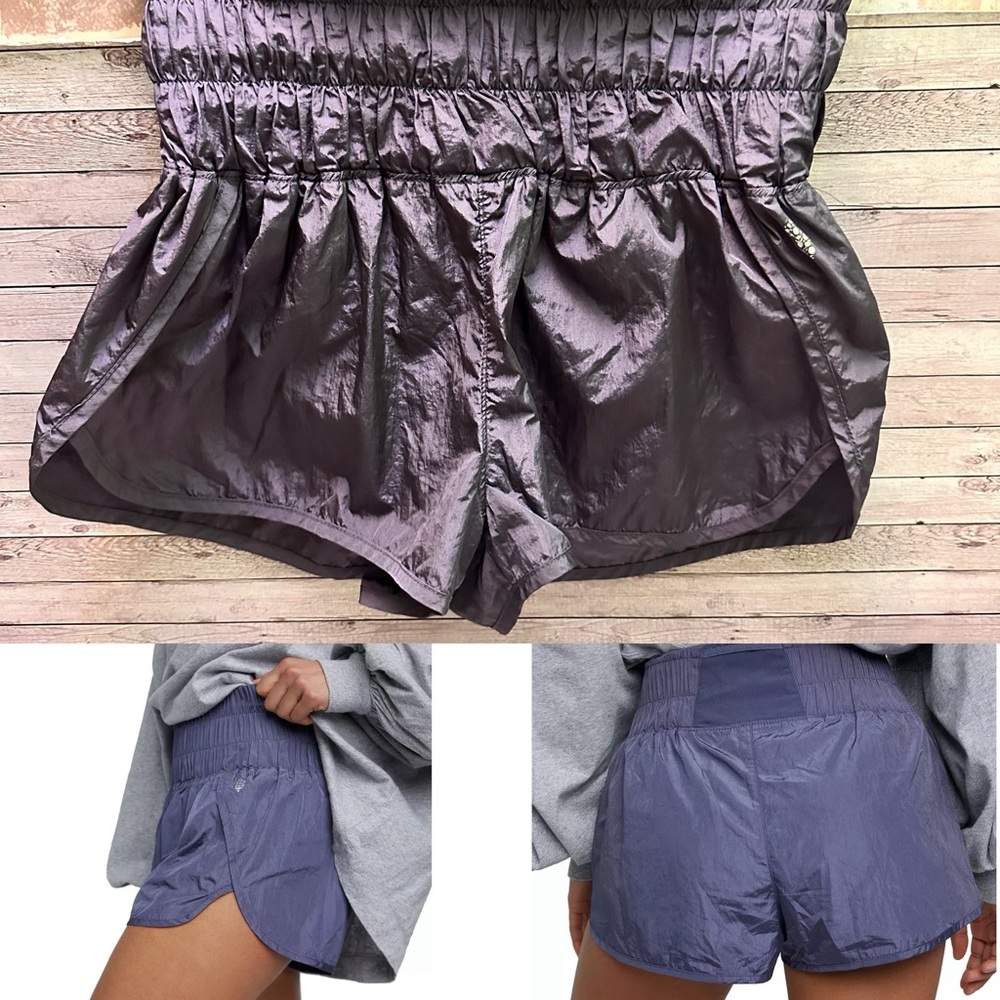 Free People Movement Women's Athletic Shorts in Shimmering Purple